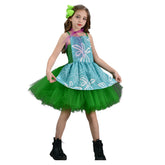 Kids Children Movie Inside Out 2 (2024) Disgust Green Tutu Dress Outfits Cosplay Costume Halloween Carnival Suit